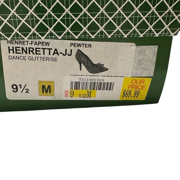 J.Renee Henretta Silver Sequin Bow Glitter Pointed Heels Size 9.5 Formal Wedding - Picture 15 of 15